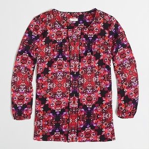 J crew floral blouse size xs floral pompom